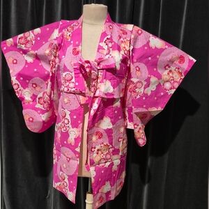 Uniqlo Pink Floral Kids Kimono